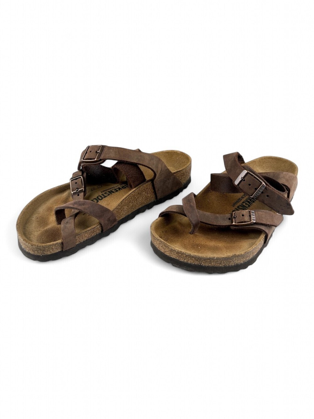 Birkenstock Mayari-Style Brown Nubuck Toe-Loop Sandals EU 37 / US 6